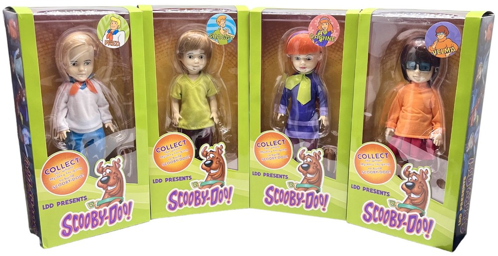 Scooby Doo Figures Complete Set Of 4 Loving Dead Dolls LDD Mezco Toys New
