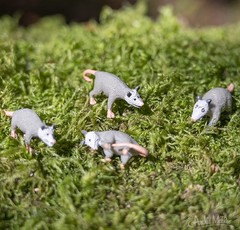 Itty Bitty Possums (Bag of 8) – Miniature Animal Figurine Toys – Archie McPhee
