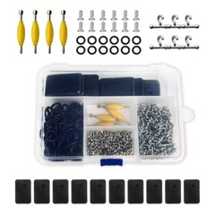 Gi Joe part Repair Box 100 T Hook 100 O-Rings 200 Screws 10 Black Stand 4 tools