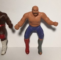 Titan Sports LJN 1985 Iron Sheik & Junkyard Dog Figure WWF Thumb Wrestler Lot