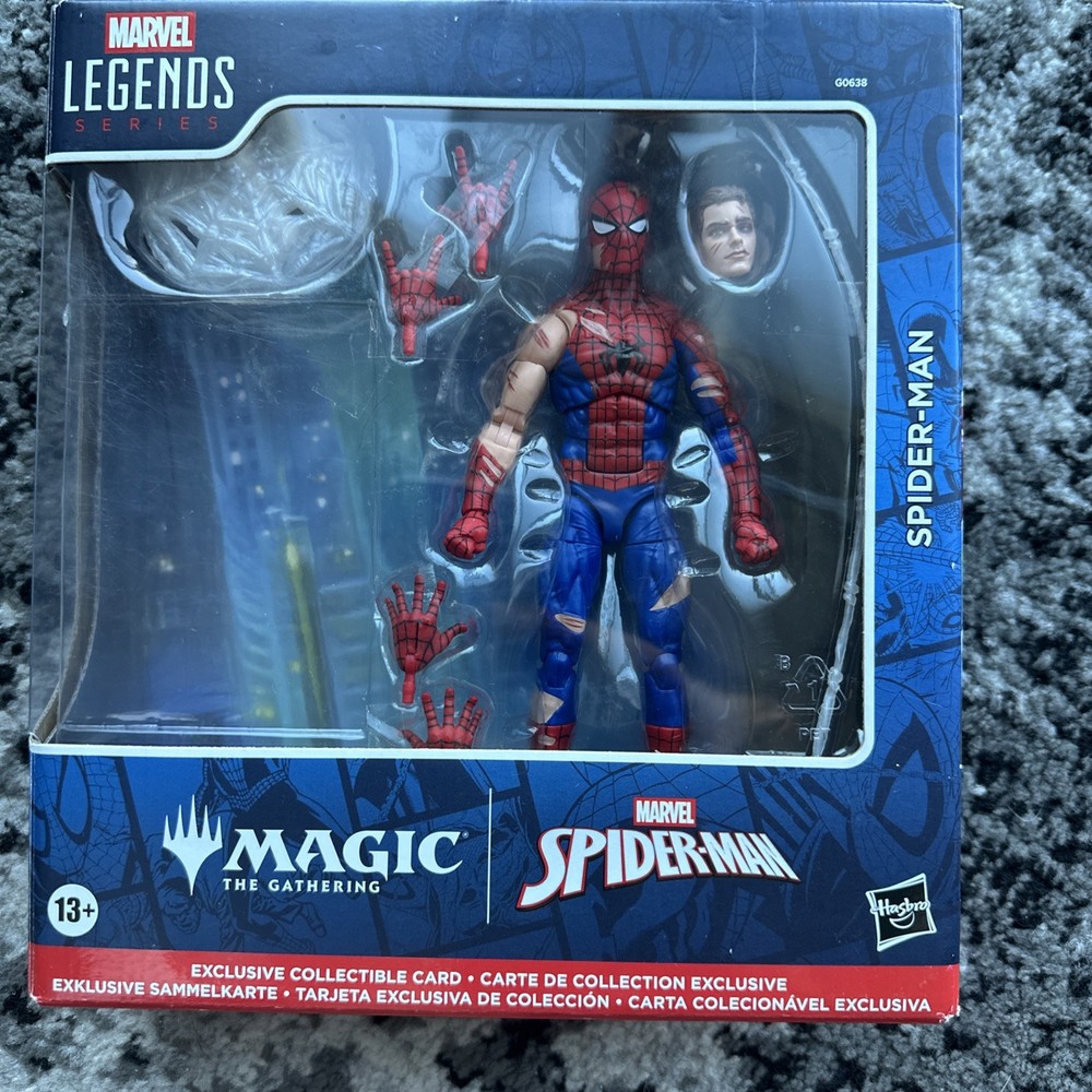 New Marvel Legends Magic The Gathering Battle- Damaged Spider-Man Missing Card