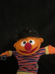 Vintage Sesame Street Ernie Plush Hand Puppet Doll Toy by Applause