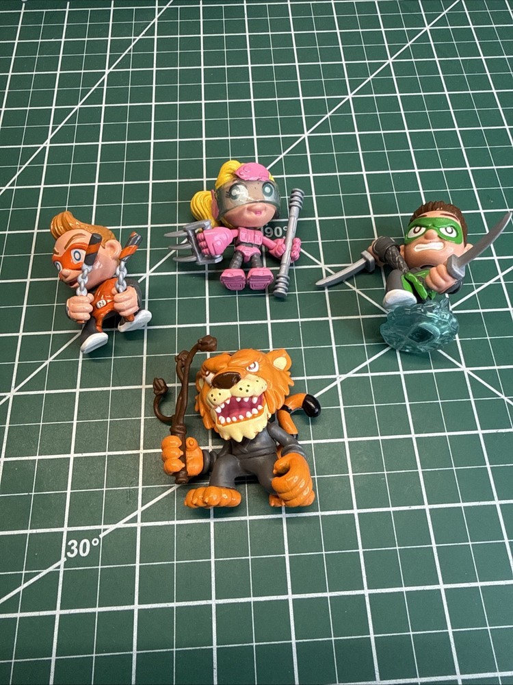 Ninja Kidz TV Action Figures Lot of 4 w/Accessories Super Hero Free Shipping