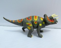 Triceratops Green Red Yellow Dino Dinosaur Action Figure Figurine Cake Topper