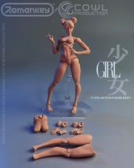 Romankey X COWL 1/12 Female Joint Body Suntan Super Mobile Girl 6″ Action Figure