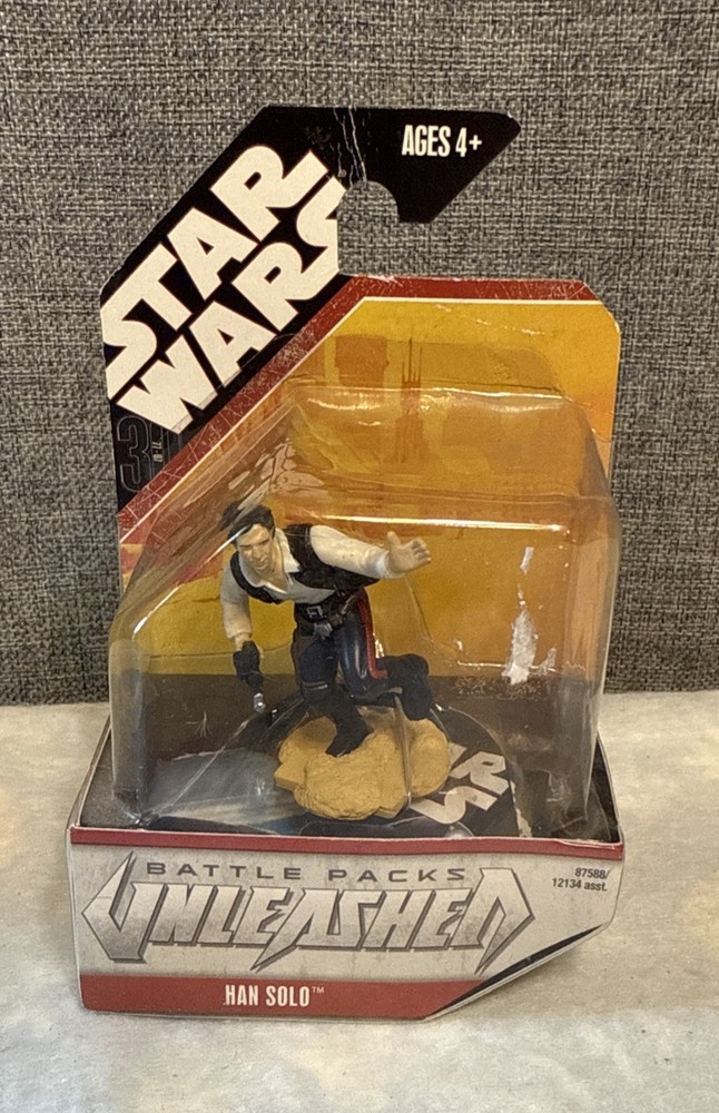 Star Wars Battle Packs Unleashed Han Solo Figurine 2007 Hasbro Sealed