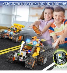 Robot Building Kit Kids & Adults 4-in-1 Rechargeable RC Robotics Kit Bricks New