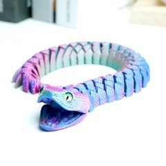 3D Printed Big Headed Snake Model,Articulated Animals Figure,Toys Home Decor