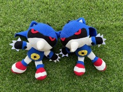 HOMEMADE Sonic the Fighters Hedgehog Metal Sonic Plush Hue Hue Hue 1995 w/ Art