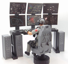 Custom 1/12 Scale Surveillance Command Center Computer Station Screen Upgrades