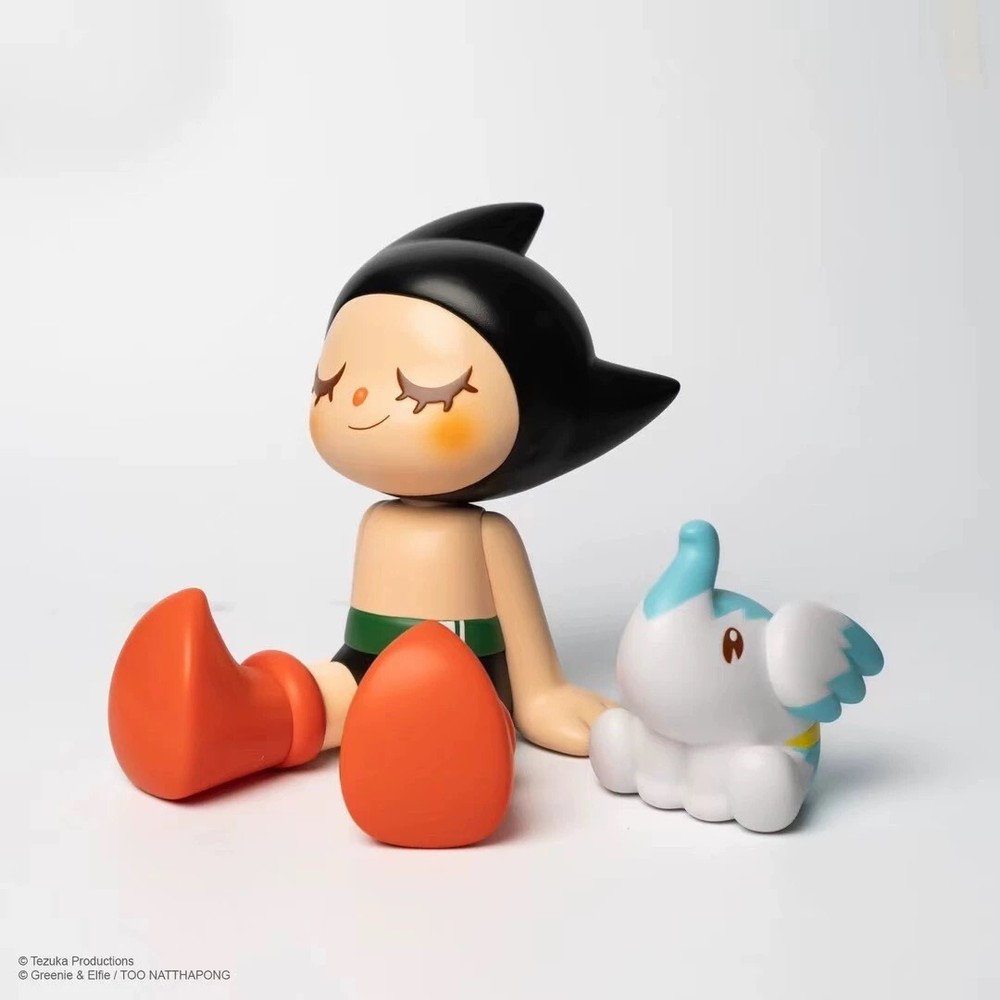 Unbox Greenie Astro&Elfie Kitty Set(2Pcs) Sofubi Vinyl Figure H13/7CM(5.2/2.8in)