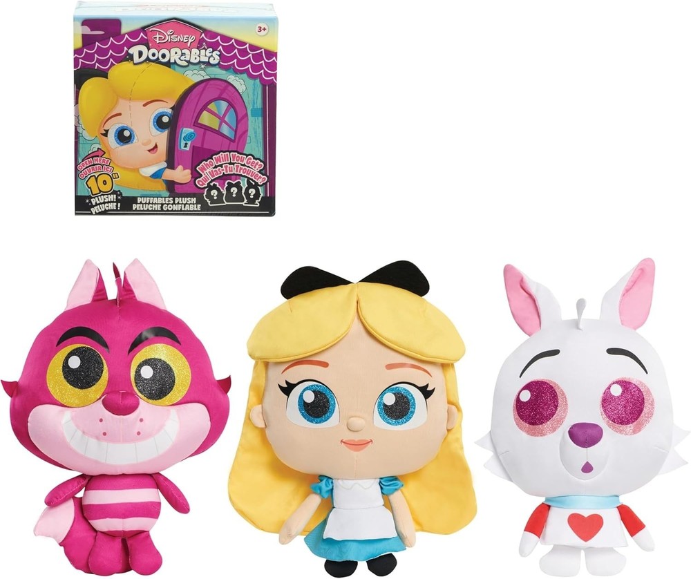 Disney Doorables Alice in Wonderland Puffables 10″ Plush – 1 Mystery Box