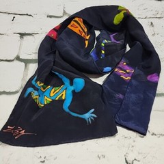Rainbow Art Community Tribal Scarf Unsex One Size Silky Feel 50″ X 7.5″