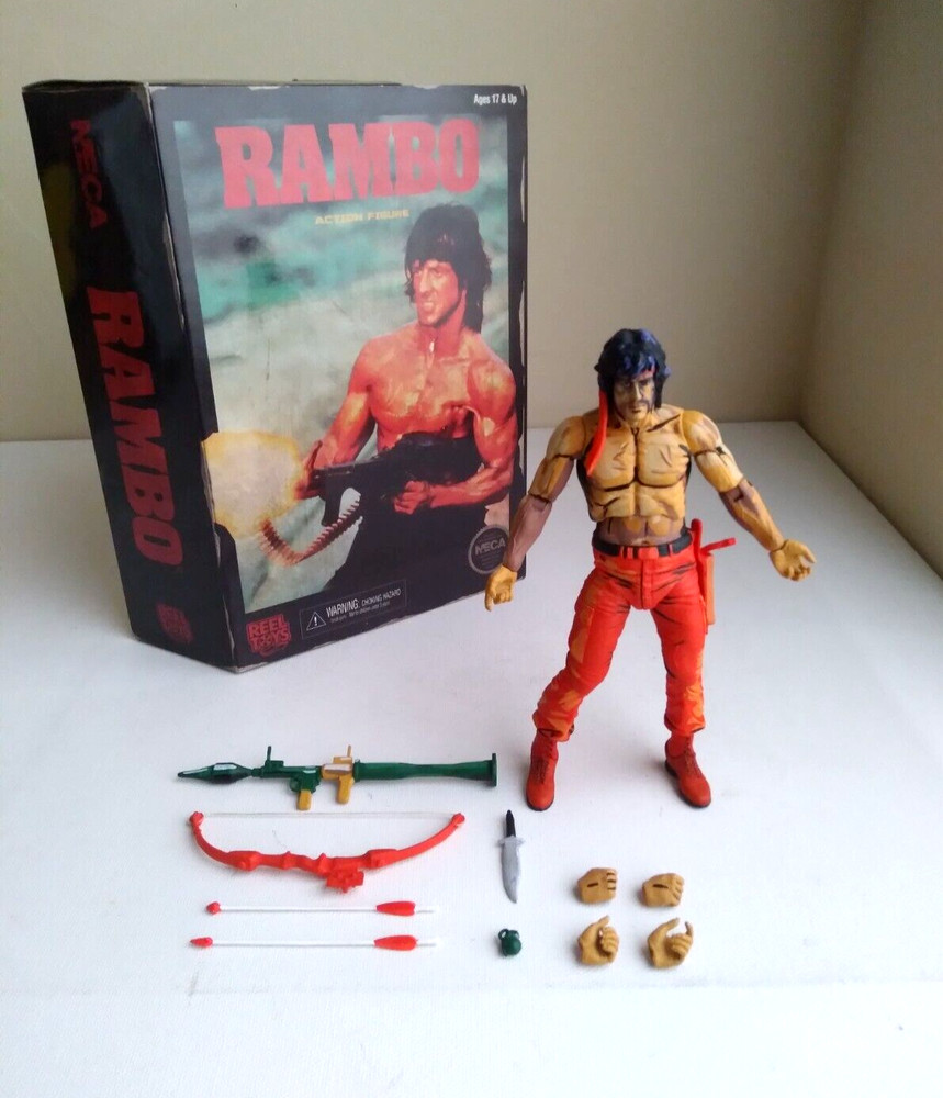 NECA ULTIMATE RAMBO NES FIGURE NINTENDO ATARI REEL TOYs SYLVESTER STALLONE LOOK