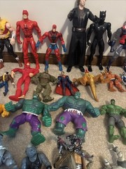 Lot Of 45 Vintage 90s Action Figures Kenner Hulk, Marvel, X-Men, And More