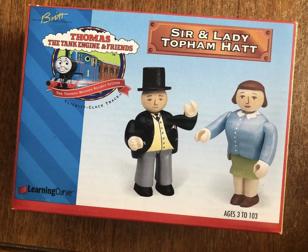 1997 Learning Curve Thomas Train Wooden Articulated Sir & Lady Topham Hatt! NEW!