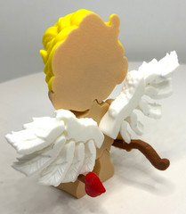 Adorable 3D Printed Cupid Figure with Wings and Bow – Valentine’s Day
