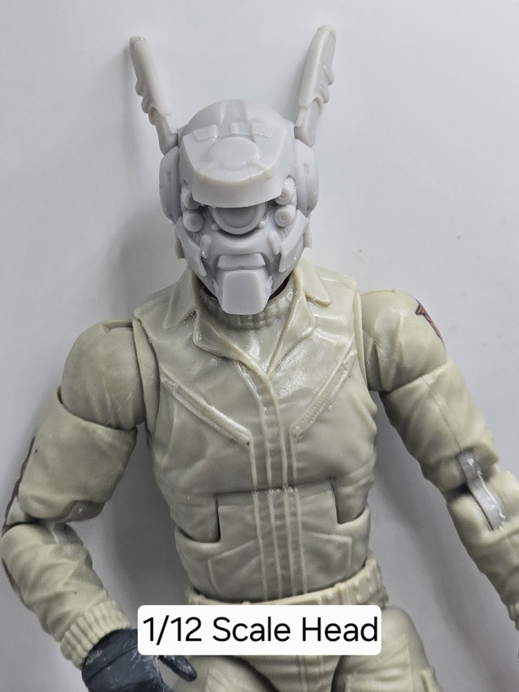 3d Printed SCI FI HEAD#3 6″ 1:12 Classified/Legends SCALE