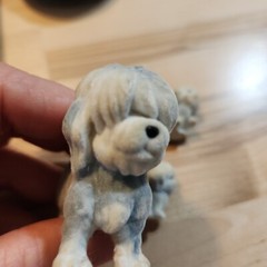 Vintage 2009 Toy Puppy In My Pocket Flocked Sheepdog Family of 3 Dogs