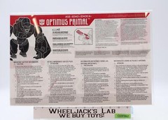 Optimus Primal 100% Complete Transformers Generations 2016 Hasbro Action Figure
