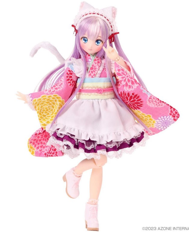 Pre-Sale Azone Sakashita Sakura 8.8In 1/6 Bjd Purple New Year Action Figure Gift