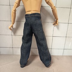 1/6 Scale DARK BLUE DENIM JEANS Pants for 12″ Figure Doll Casual Fashion GI JOE