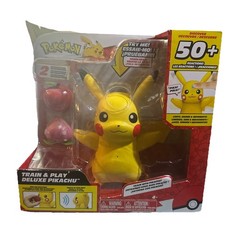 Pokemon Train and Play Deluxe Pikachu 4.5″ Interactive Figure