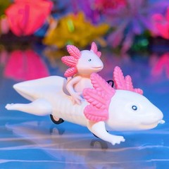 Axolotl Joyride: Cute Pink Pull Back Car Racing Child Toy – Archie McPhee