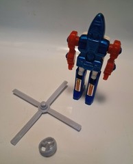 Vintage Tonka Gobots KO Cop-tur Red Arms Version Transformers Machine Robo RARE