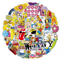 50pack Simpson Graffiti Stickers, Vinyl Waterproof for Water Bottle/Laptop