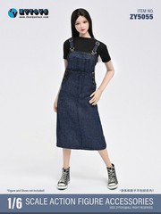 1/6 Denim Overall Dress Outfit Set 12″ Hot Toys PHICEN TBLeague Female Figure