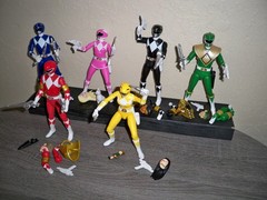 SUPER 7 ULTIMATES POWER RANGERS LOT OF ALL 6 BLUE BLACK PINK YELLOW GREEN RED TH