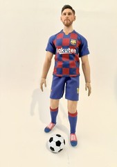 Lionel Messi OOAK Soccer Barcelona INSPIRED 12” POSABLE Display Collectors DOLL