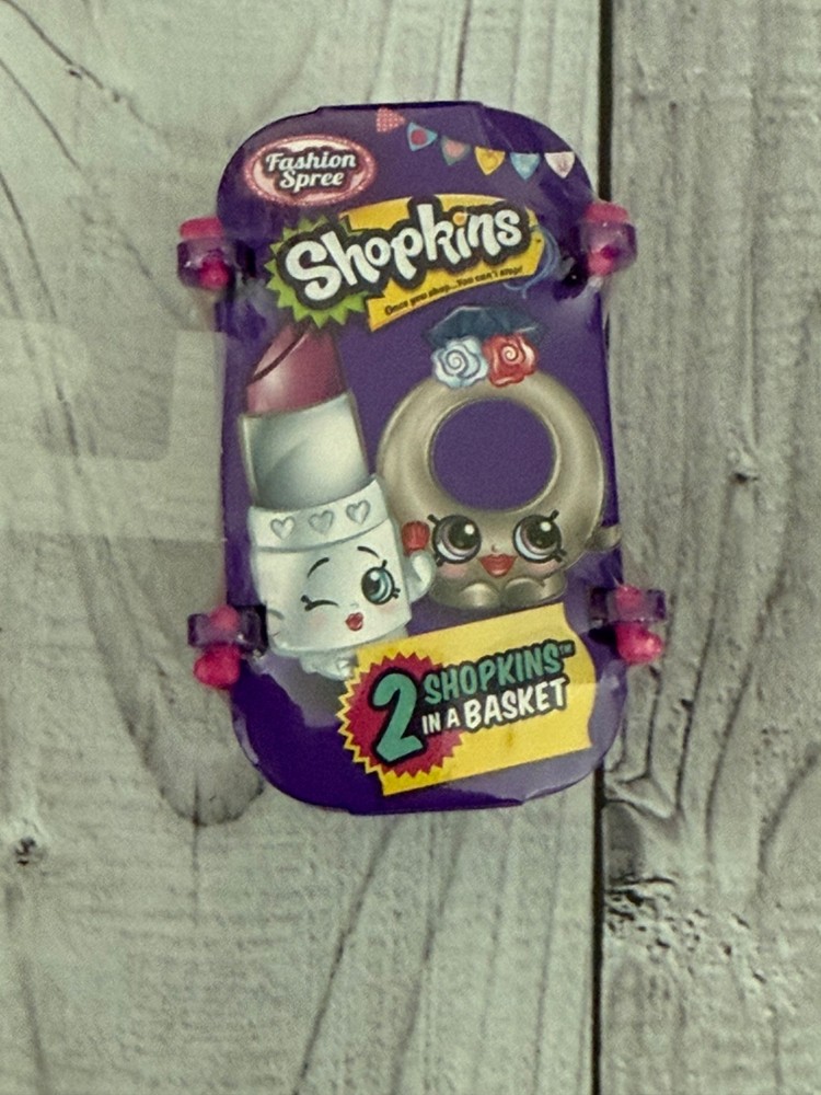 Shopkins Fashion Spree Figure 2 Pack NEW Blind Bag Basket Collector Set