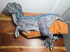 Jurassic World Realfx Baby Blue Animatronic Dinosaur Hand Puppet Tested Works!