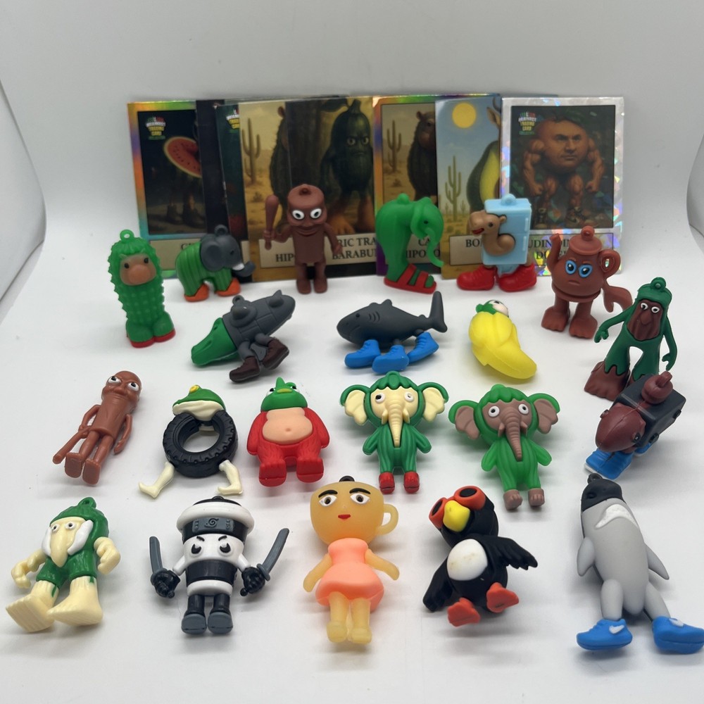 Italian Brainrot Toy Action Figures Brain Rot Lot Of 21 With12 Trading Cards