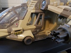 GI Joe Night Attack Chopper Helicopter Desert Camo 2002 Hasbro WORKS *READ*