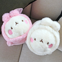9.84″ Molang Lying Soft fluffy Plush Doll Renewal Korean Official 25cm Kawaii