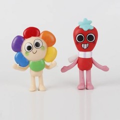 8pc/Set PVC 3 1/2 inch Dandy’s World Figure Toys Dandy Vee Sprout Astro