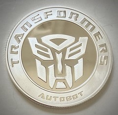 Transformer Challenge Coin-Siver Colored-3D-Decepticon-Autobot