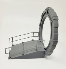 Stargate SG-1 32mm Miniature Portal with Ramp – Tabletop Terrain Scenery – Grey