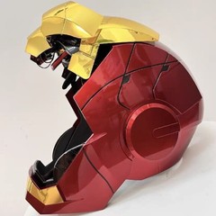 US!!! 2024 Iron Man MK5 1:1 Helmet Wearable Voice-control Mask Cosplay Gold Gift
