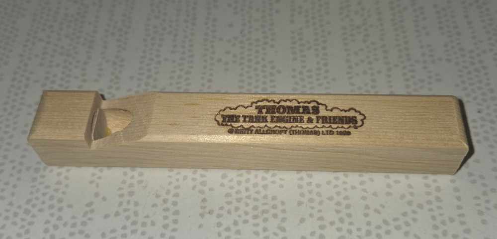 Set 13 Thomas The Tank Engine & Friends Train Wood Whistle 5″ ’98 Britt Allcroft