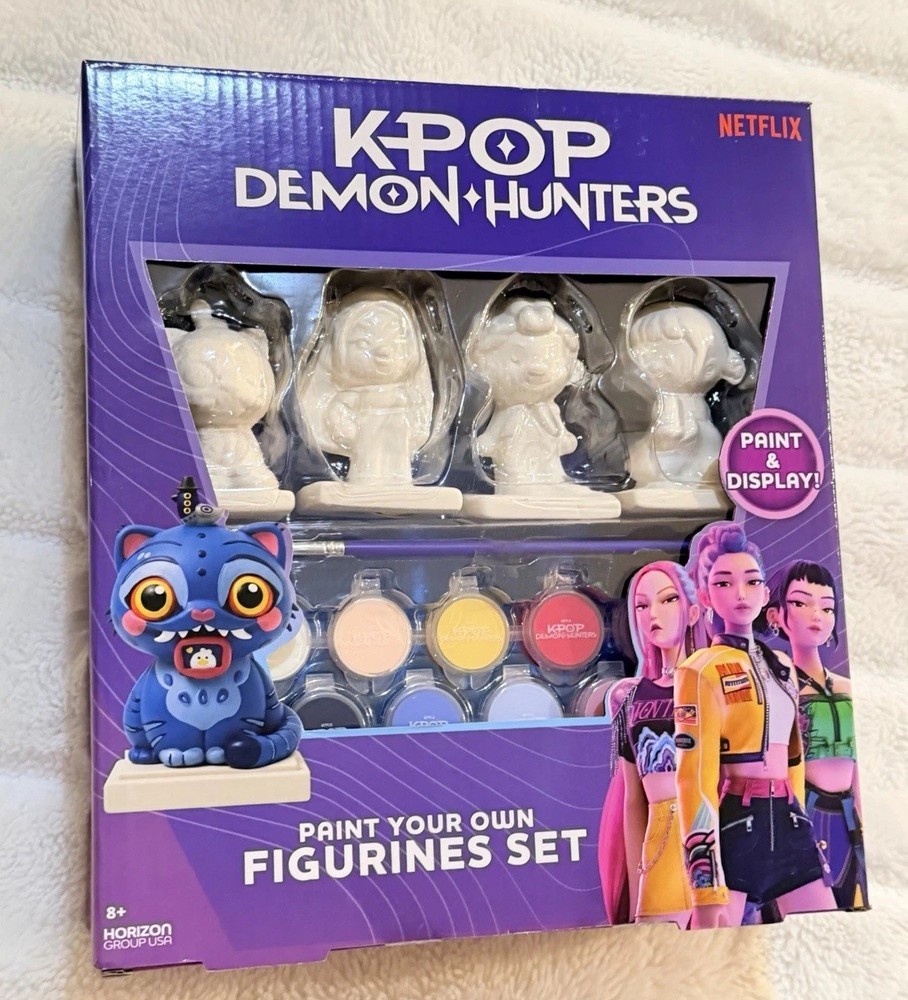 Netflix Kpop Demon Hunters Paint and Display your own Figurines Set