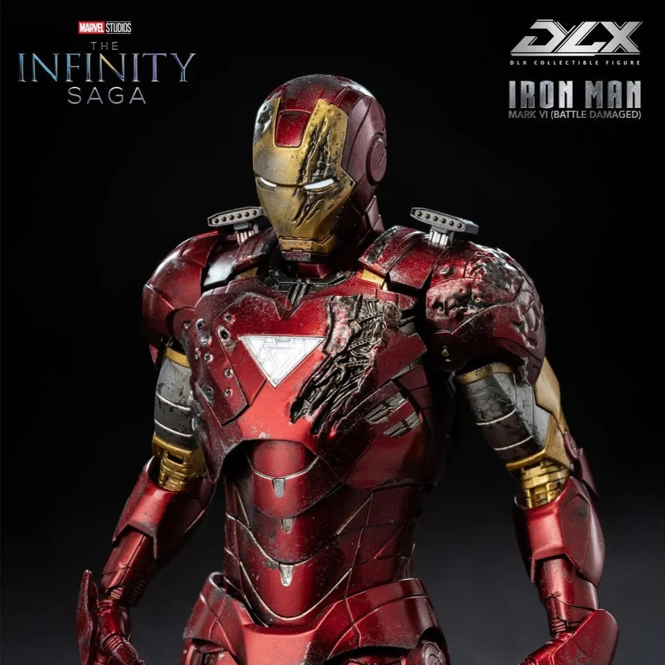 Threezero Marvel Infinity Saga Iron Man Mark 6 Battle Damaged DLX Action Figure