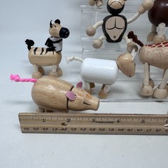 Animalz Wooden Bendable Animal Figures Lot Elephant More Set of 13
