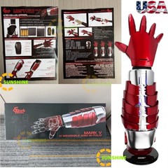 Iron Man Arm Armor w/Base Wearable Mech Arm Voice Touch Control Cosplay Props US