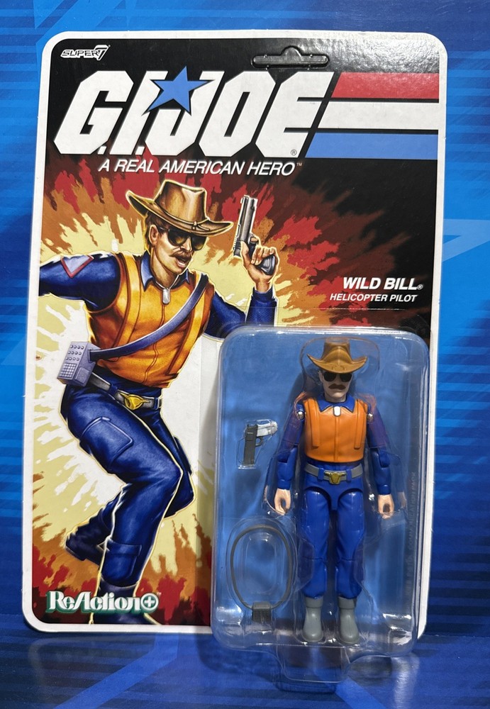 SUPER 7 GI JOE REACTION+ WILD BILL CARTOON COLORS O-RING EXCLUSIVE