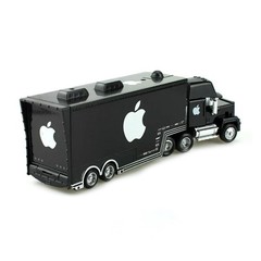 2 PACK Disney Pixar CarBlack Apple Mack Hauler Truck+NO.84 Car Diecast Xmas Toys
