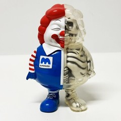 MC Supersized Sofubi Figure Blue & Red Half X-Ray by Secret base x Ron English